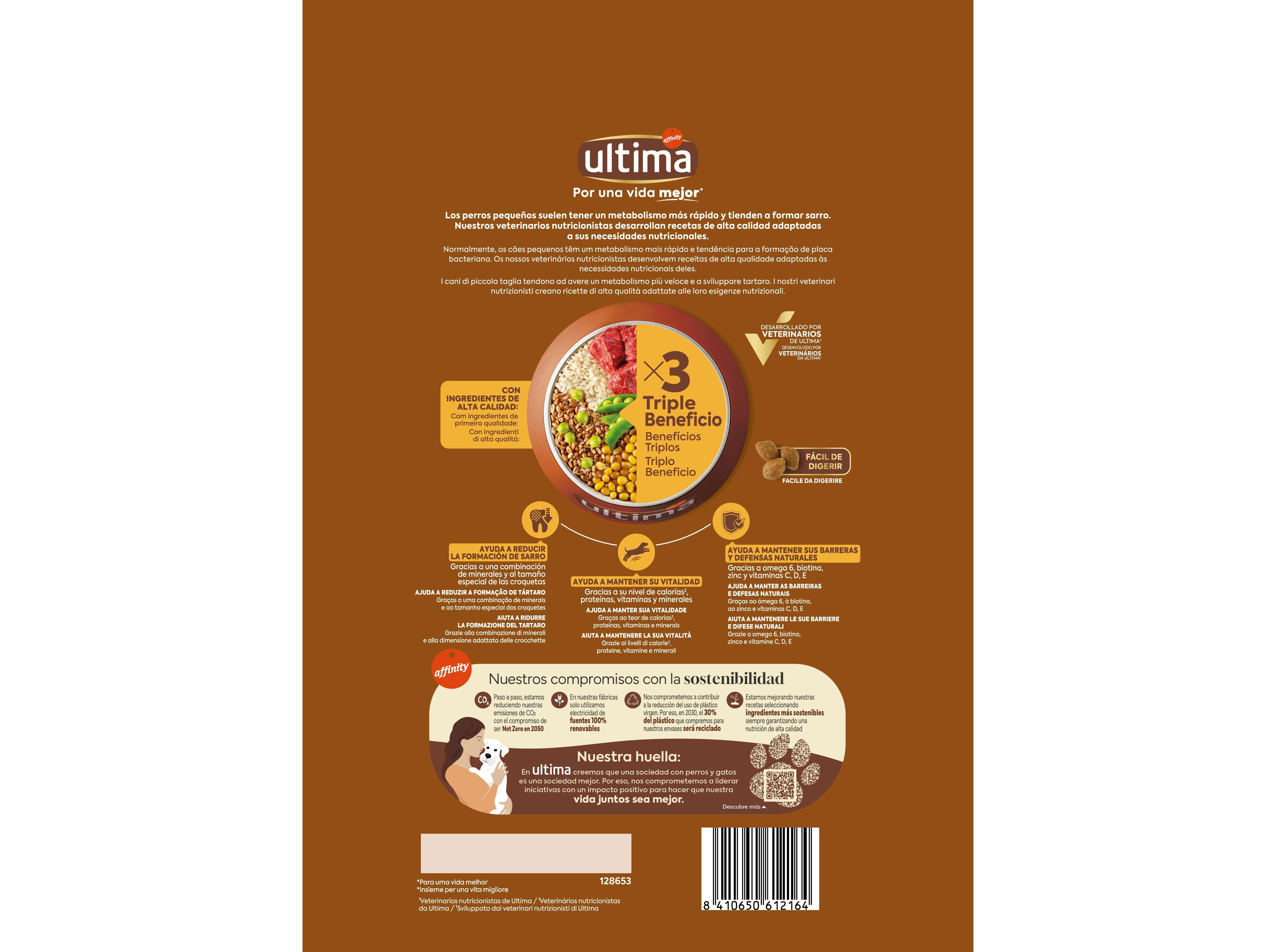 RAÇÃO PARA CÃO MINI ULTIMA VACA 2.5KG