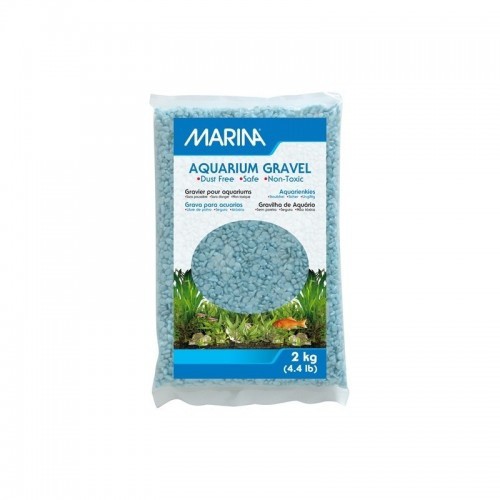 Cascalho marinho para aquários, cor azul celeste
