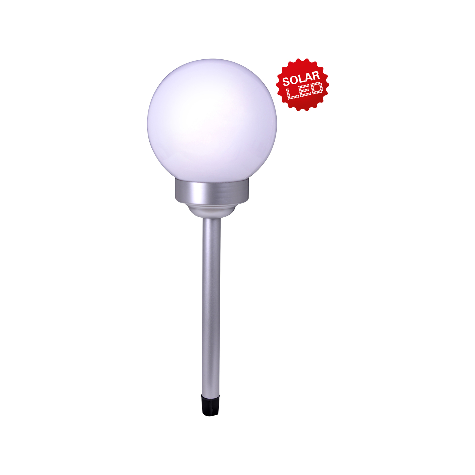 Solar-LED-Kugelerdspieß BALL - weiß - 70 cm hoch