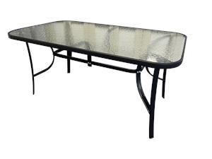 TABLE JARDIN VERRE TREMPE 150X90X71CM