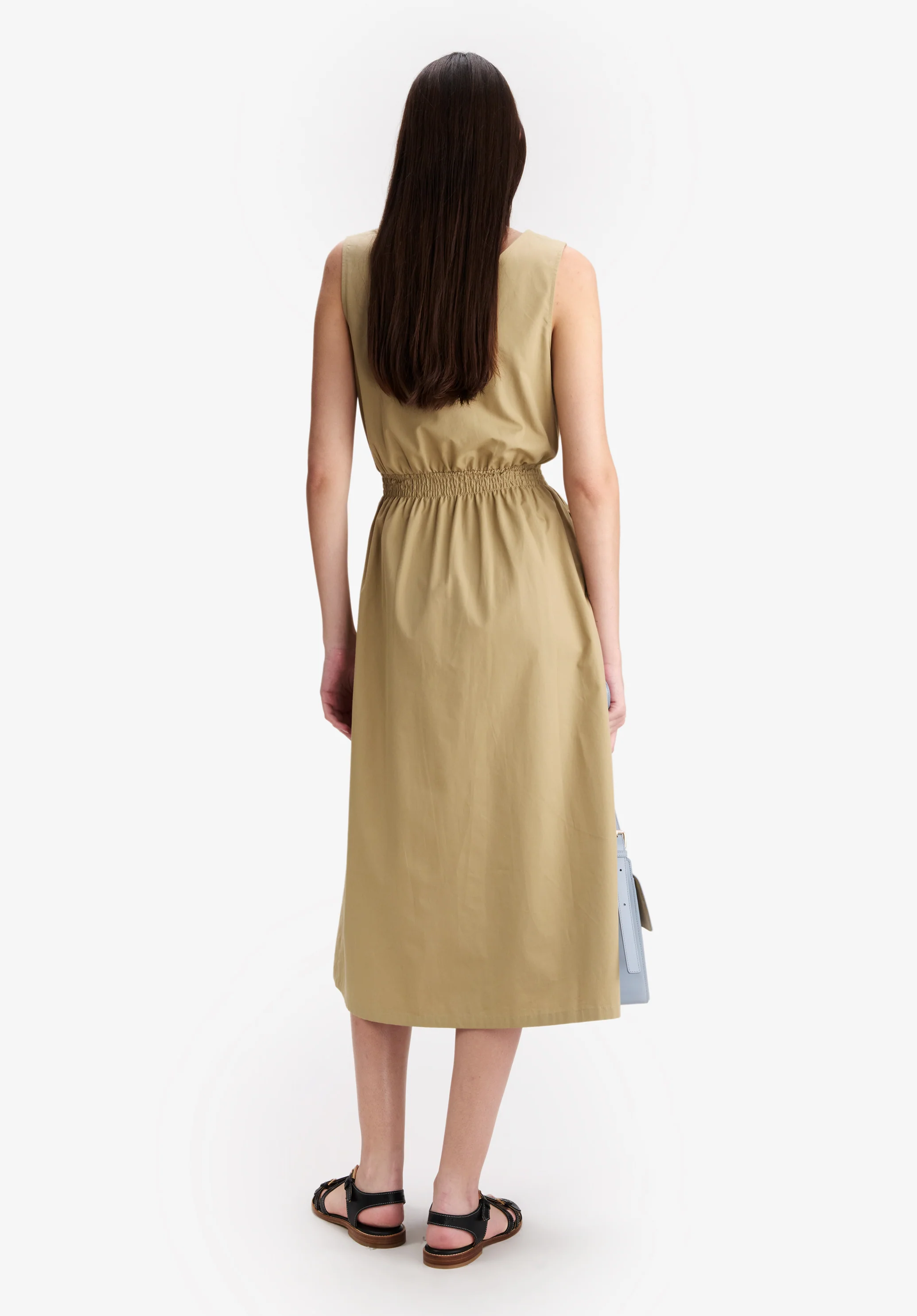 Robe sans manche beige - Beige fonce