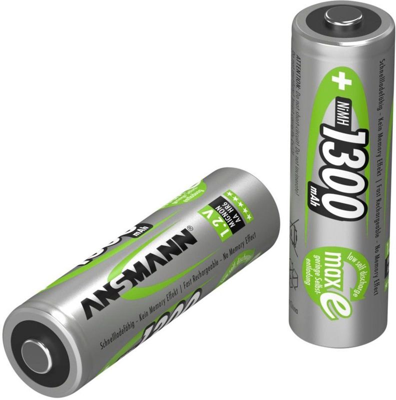 AA Batterijen - 4 Stuks - 1,2 V 1300 mAh - Oplaadbaar - MaxE-Technologie