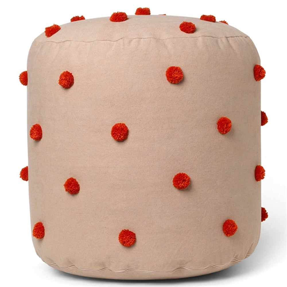 Dot Tufted Pude Sand/Black - Ferm Living → Luksusbaby.dk