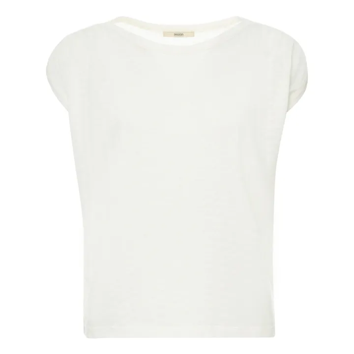 Sessùn T-shirt Sixto Jacquard | Ecru