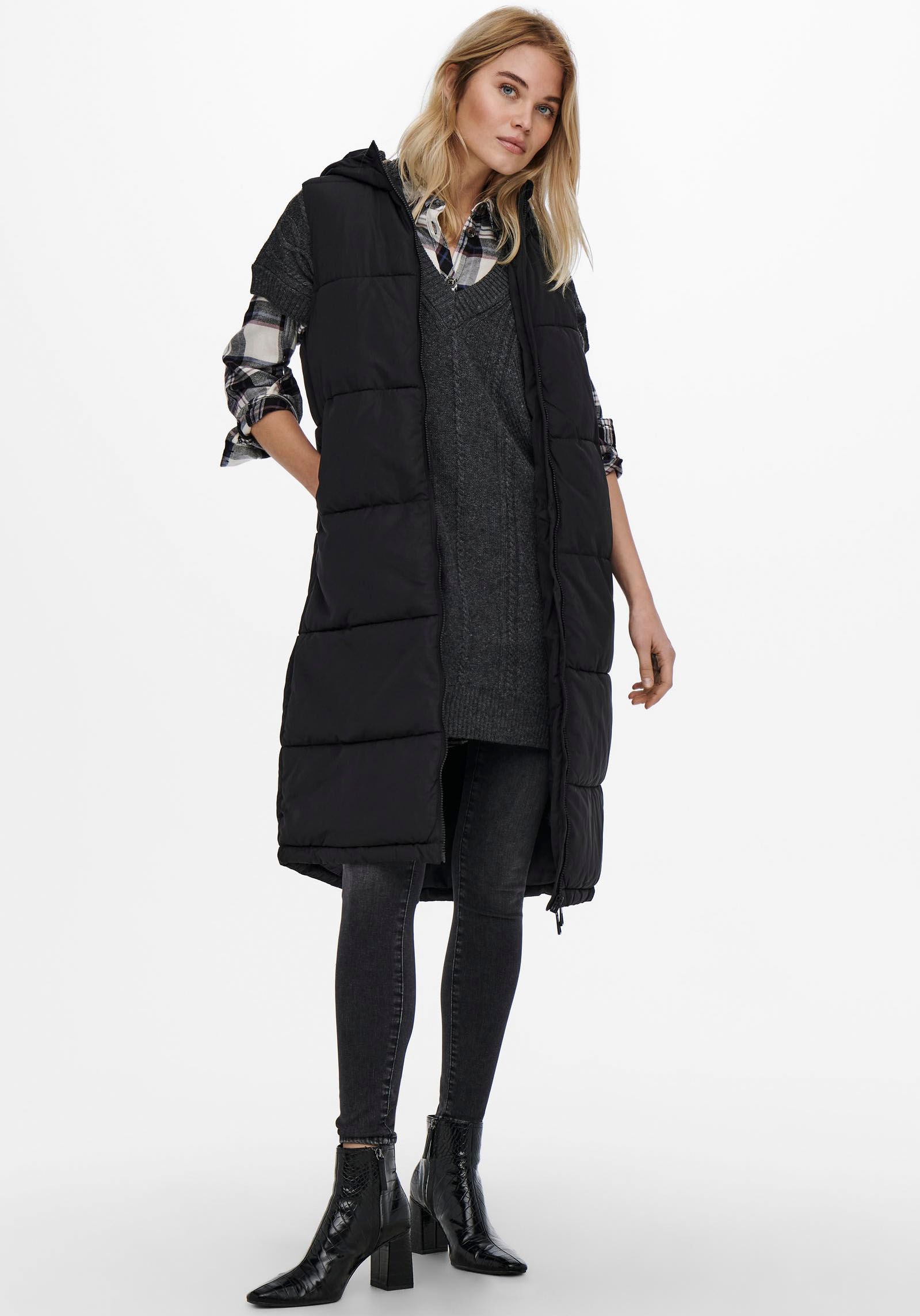 ONLY Steppweste »ONLALINA LONG WAISTCOAT OTW NOOS«