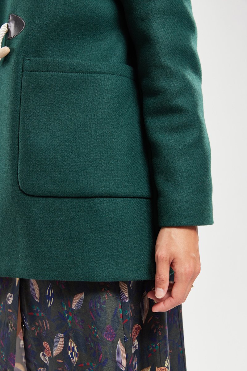 Duffle-coat court - laine
