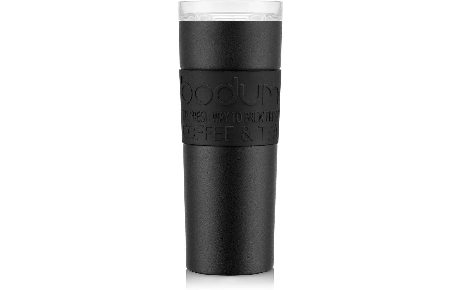 Travel Mug Doppelwandig Schwarz, 0.45 lReisebecher aus Edelstahl