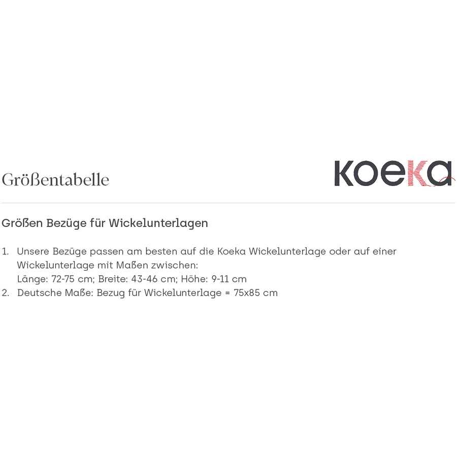 koeka Wickelauflagenbezug Amsterdam braun