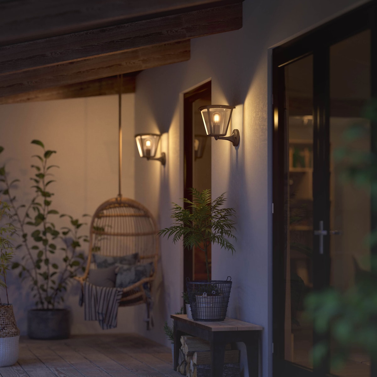 Philips Hue Inara W utendørs vegglampe (sort)