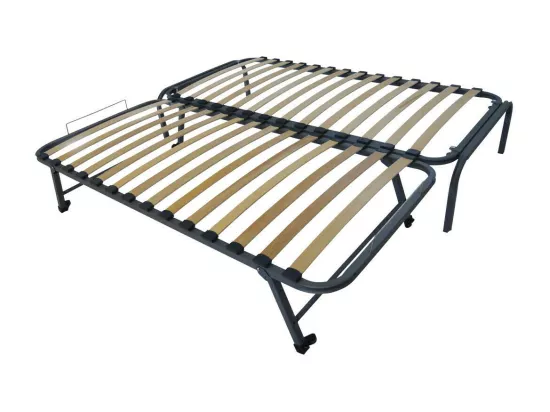 Lit gigogne 70x190 cm metal gris STRATA