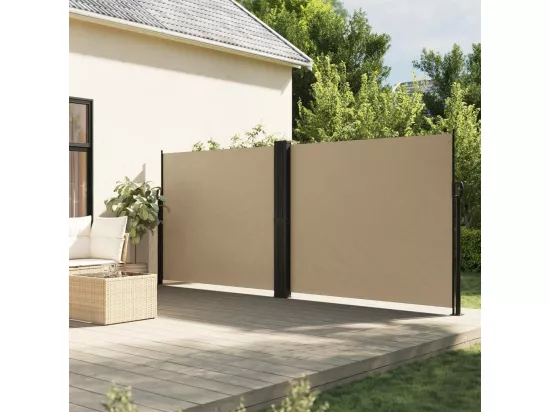 Auvent latéral rétractable beige 180x1200 cm