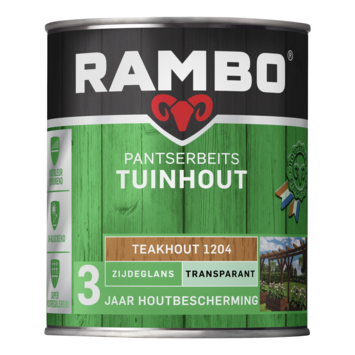 Rambo Pantserbeits Tuinhout zijdeglans transparant teakhout 750 ml