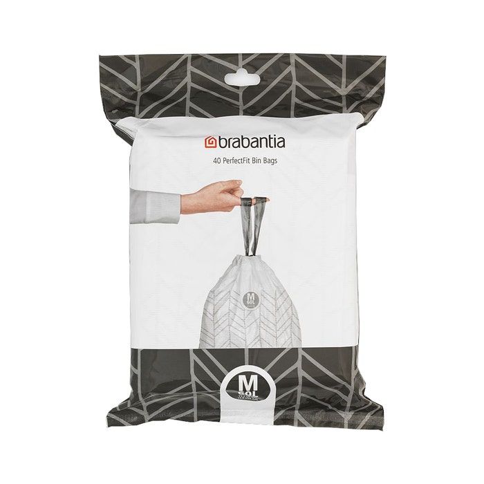 40st Brabantia afvalzakken code M 60 liter 69,4x79cm 40 stuks (8710755138829)