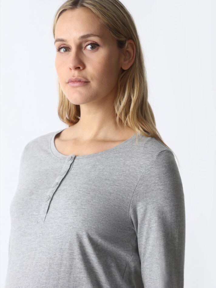 Conjunto de pijama de maternidade - Cinza mesclado