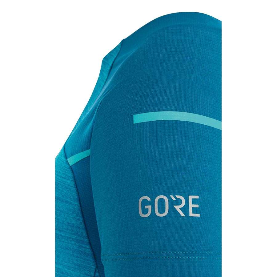 GORE Wear Vivid Hardloopshirt Korte Mouwen Blauw/Lichtblauw Dames