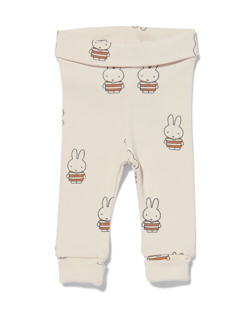 legging évolutif Miffy nouveau-né côtelé écru