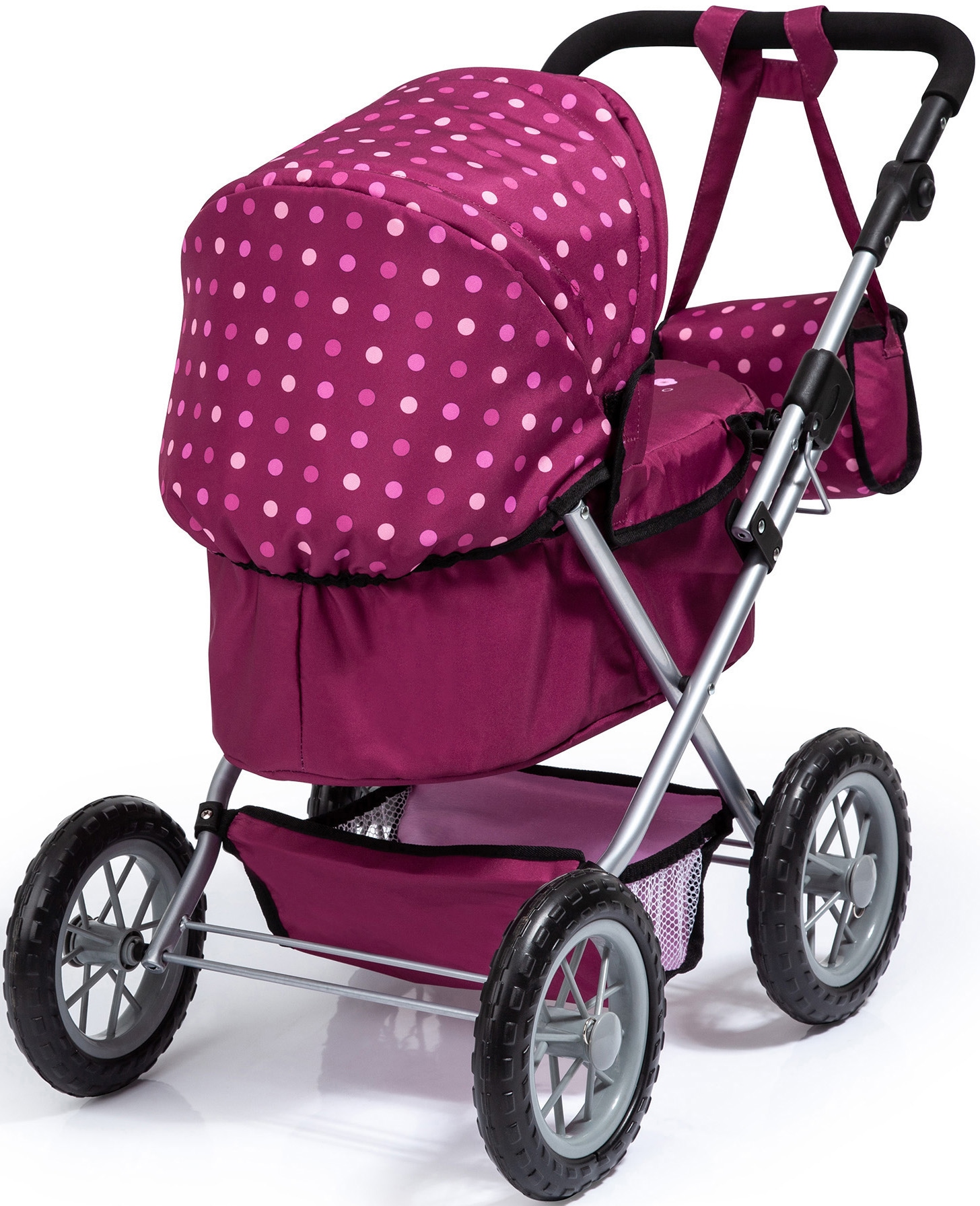 Bayer Puppenwagen »Trendy, bordeaux« mit Wickeltasche