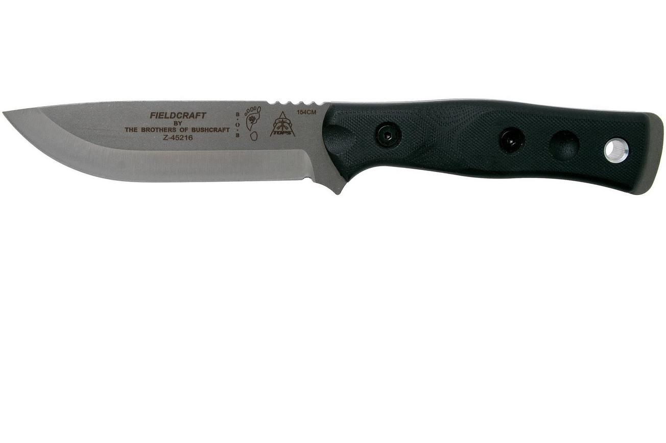 TOPS Knives B.O.B. Fieldcraft 154CM Black G10 BROS-154-BLK10