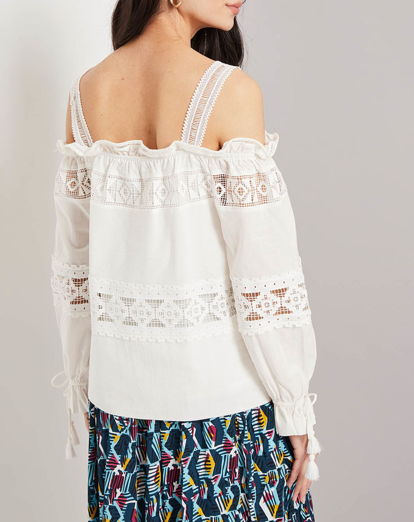 Suncoo Top Léonie brodé blanc cassé