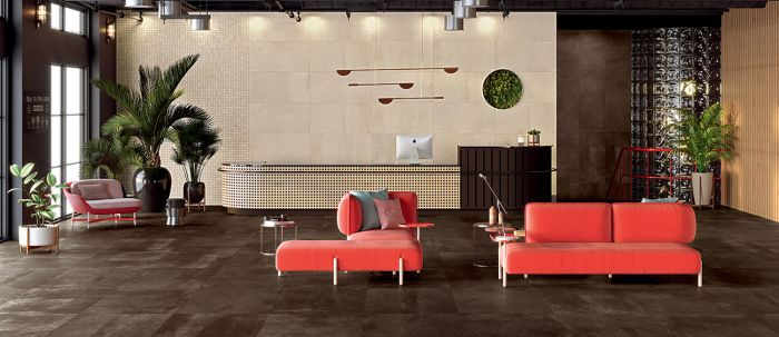 Jabo Oxid vloertegel copper 90x90 gerectificeerd