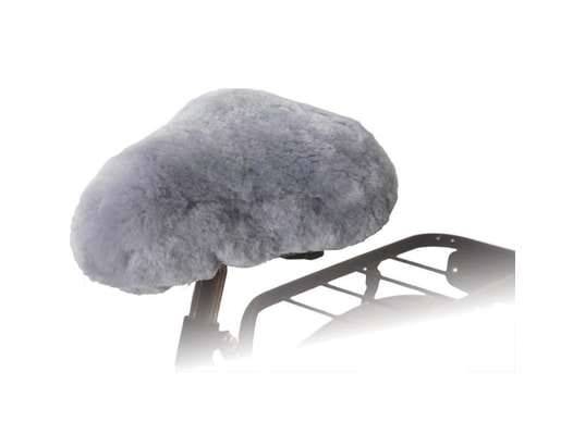 WILLEX - Housse de selle de vélo peau de mouton gris 30135
