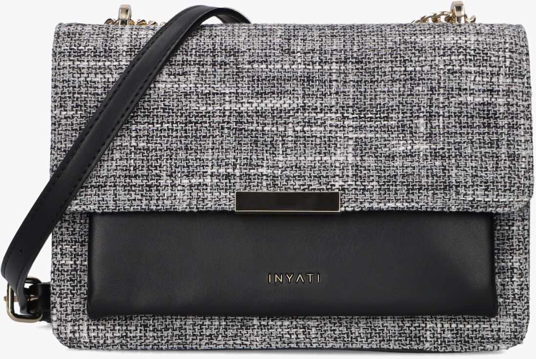 INYATI zwarte inyati schoudertas maaren tweed
