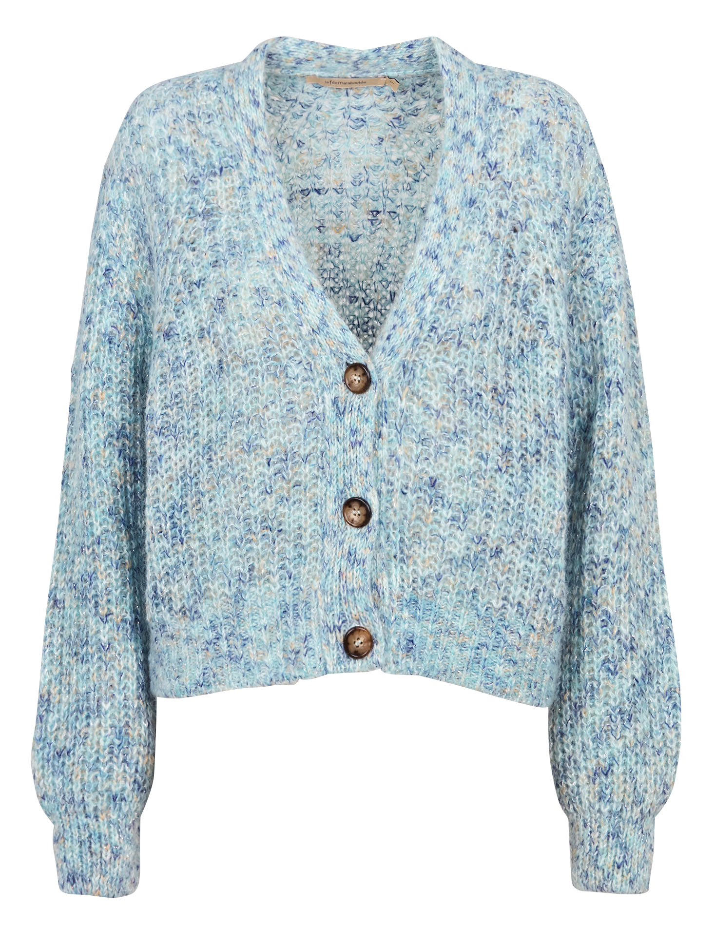 Gilet court à col V | Bleu