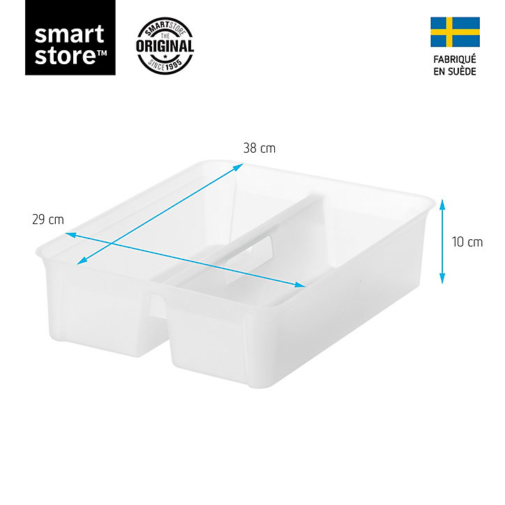 Compartiment 2 x 3L pour boîte de rangement SmartStore Classic Orthex L. 29 cm x P. 38 cm transparent