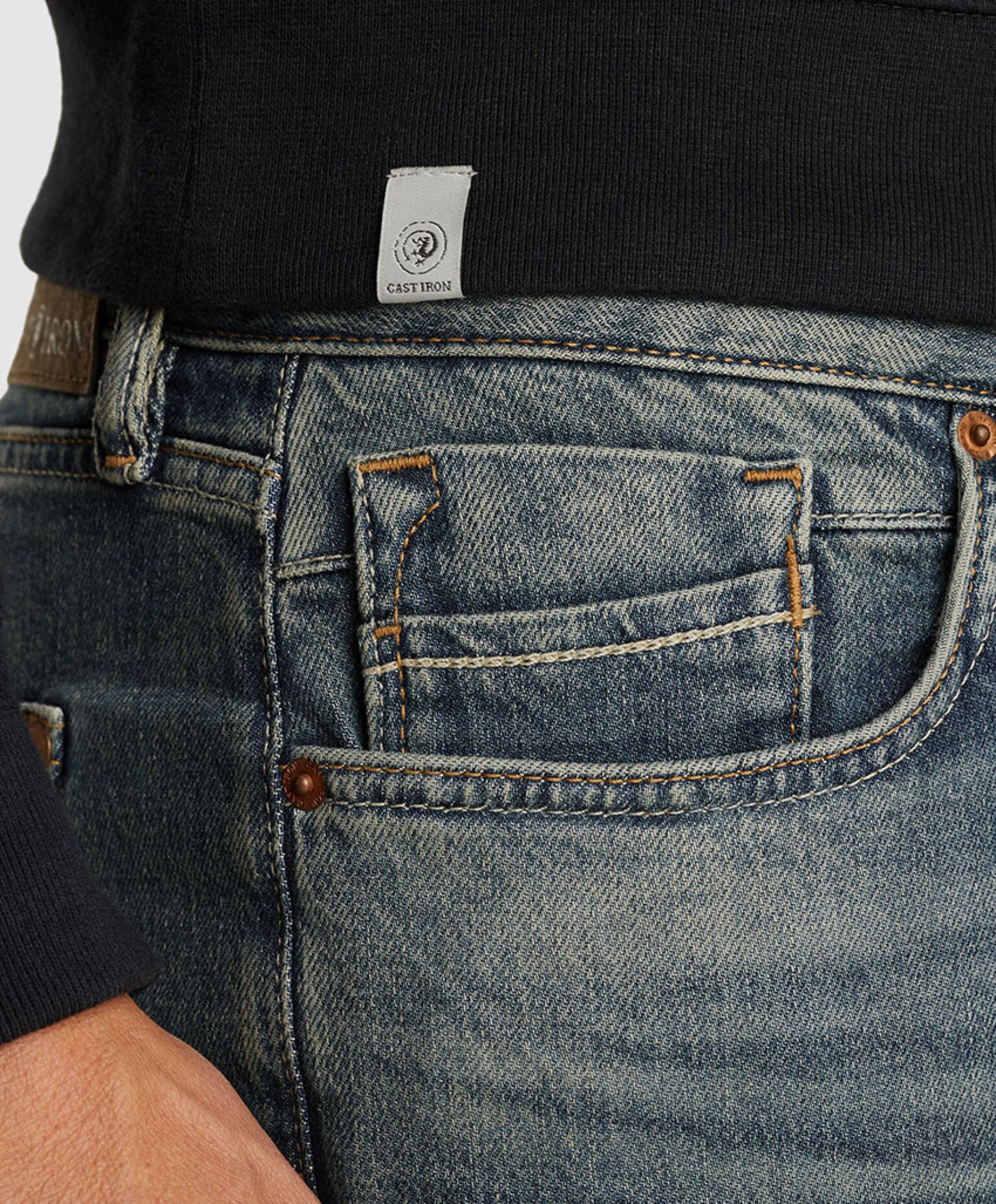 Cast Iron VALVER REGULAR DURABLE VINTAGE WAS heren jeans blauw
