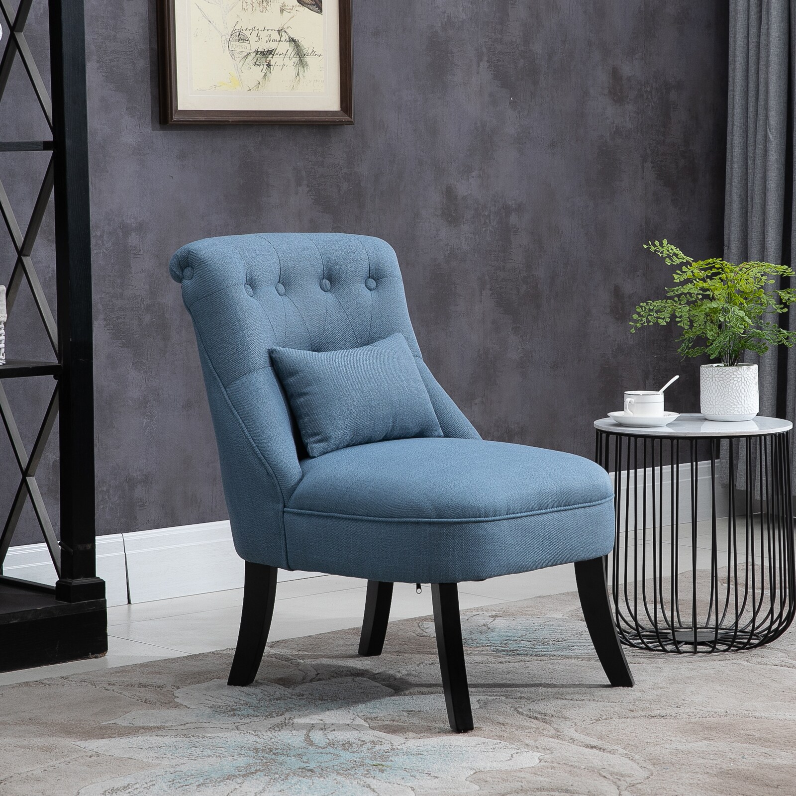 HOMCOM Relaxsessel mit Rückenkissen 52,5 x 69 x 77 cm (BxTxH)