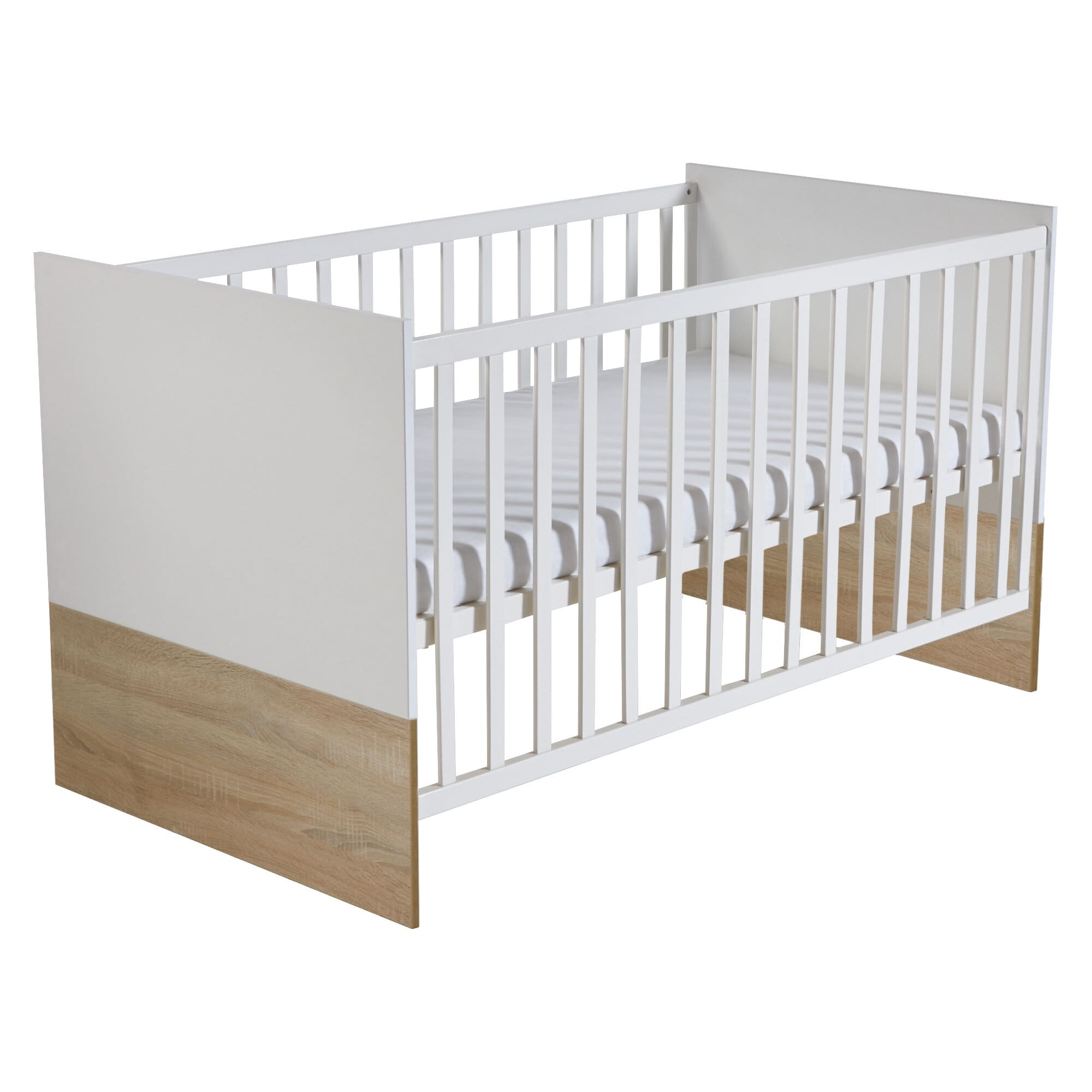 roba Kinderzimmerset 'Gabriella', 2-teiliges Babymöbel-Set bicolor aus Babybett ca. 70x140cm & Wickelkommode