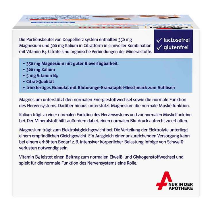 Doppelherz system Magnesium+Kalium Citrat Granulat, 40 St