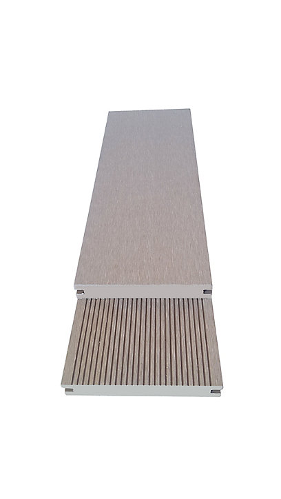 Lame terrasse composite Greendeck WPC PLEINE beige L.260 x l.14 cm
