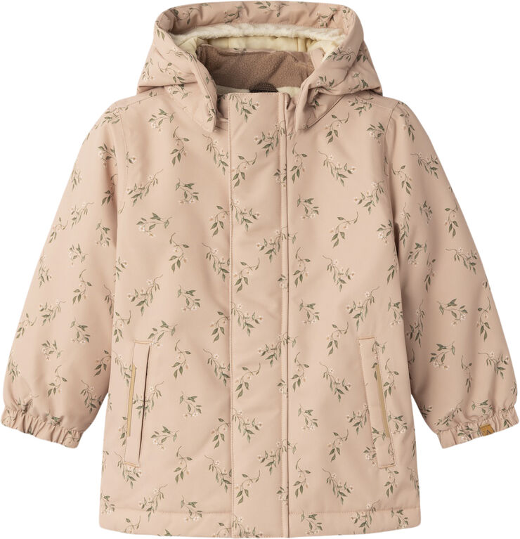 Lil' Atelier NMFLASNOW10 JACKET AOP 1FO LIL Rugby tan