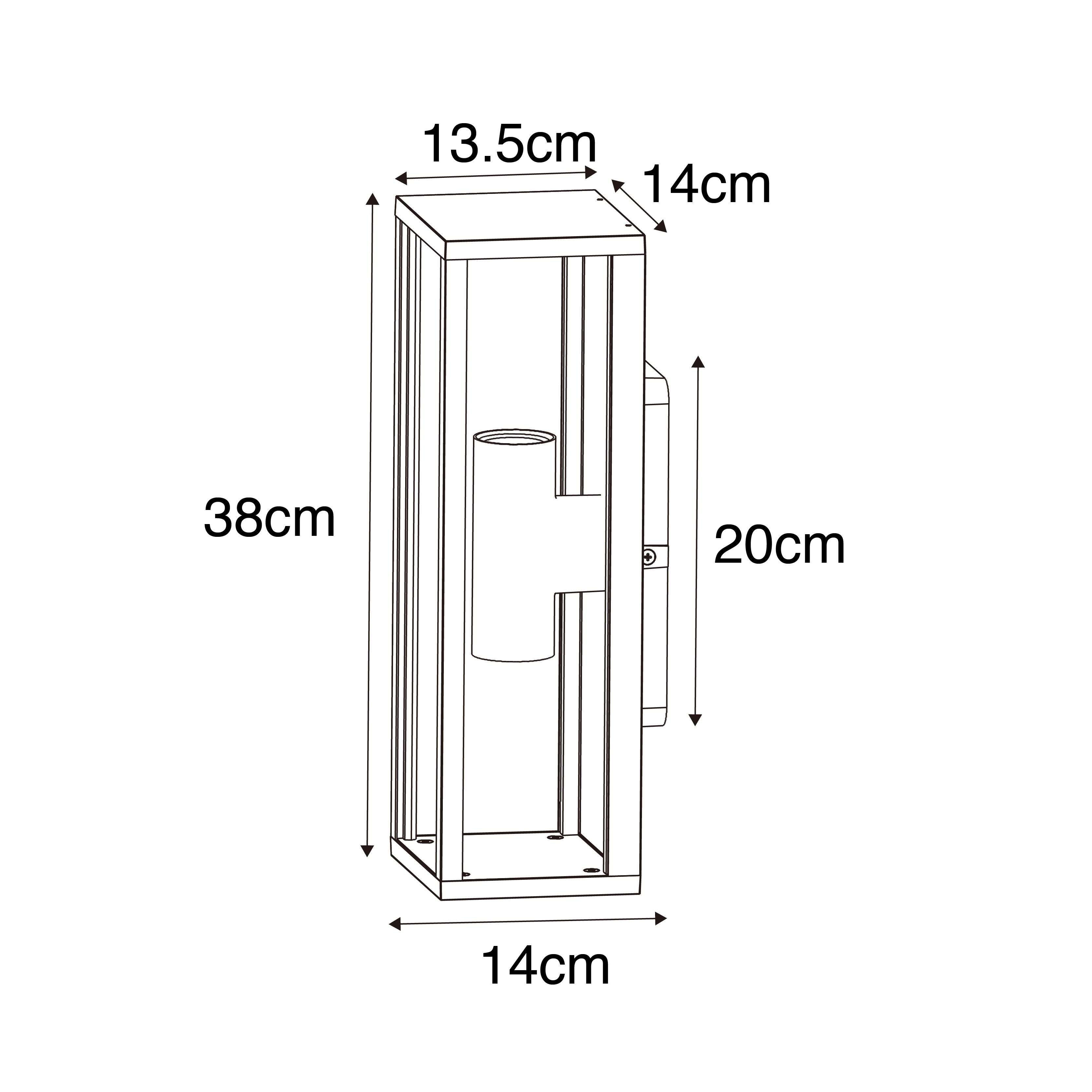 Industriële wandlamp roestbruin 38 cm 2-lichts IP44 - Charlois