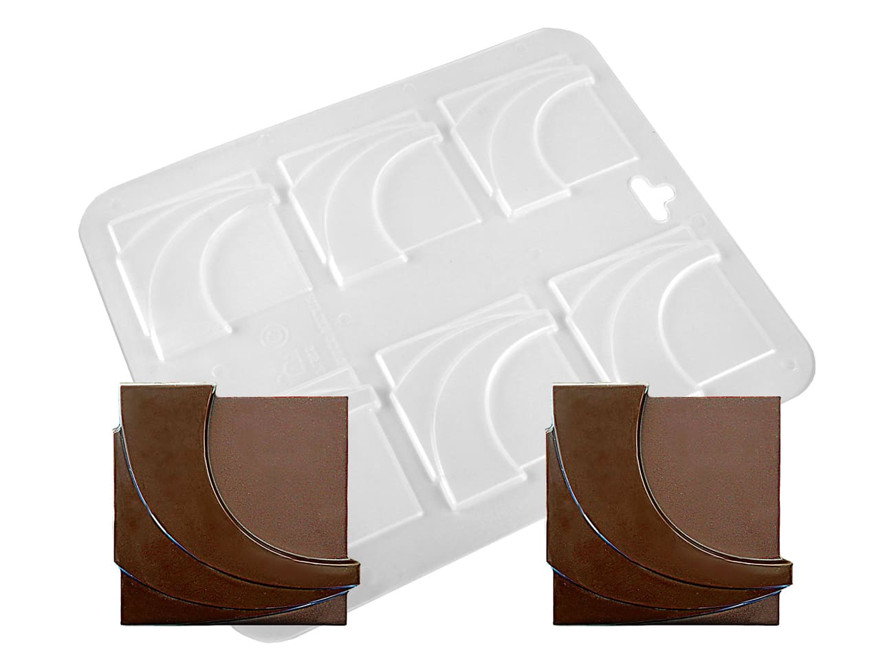 Moule pour embout de bûche - forme vague