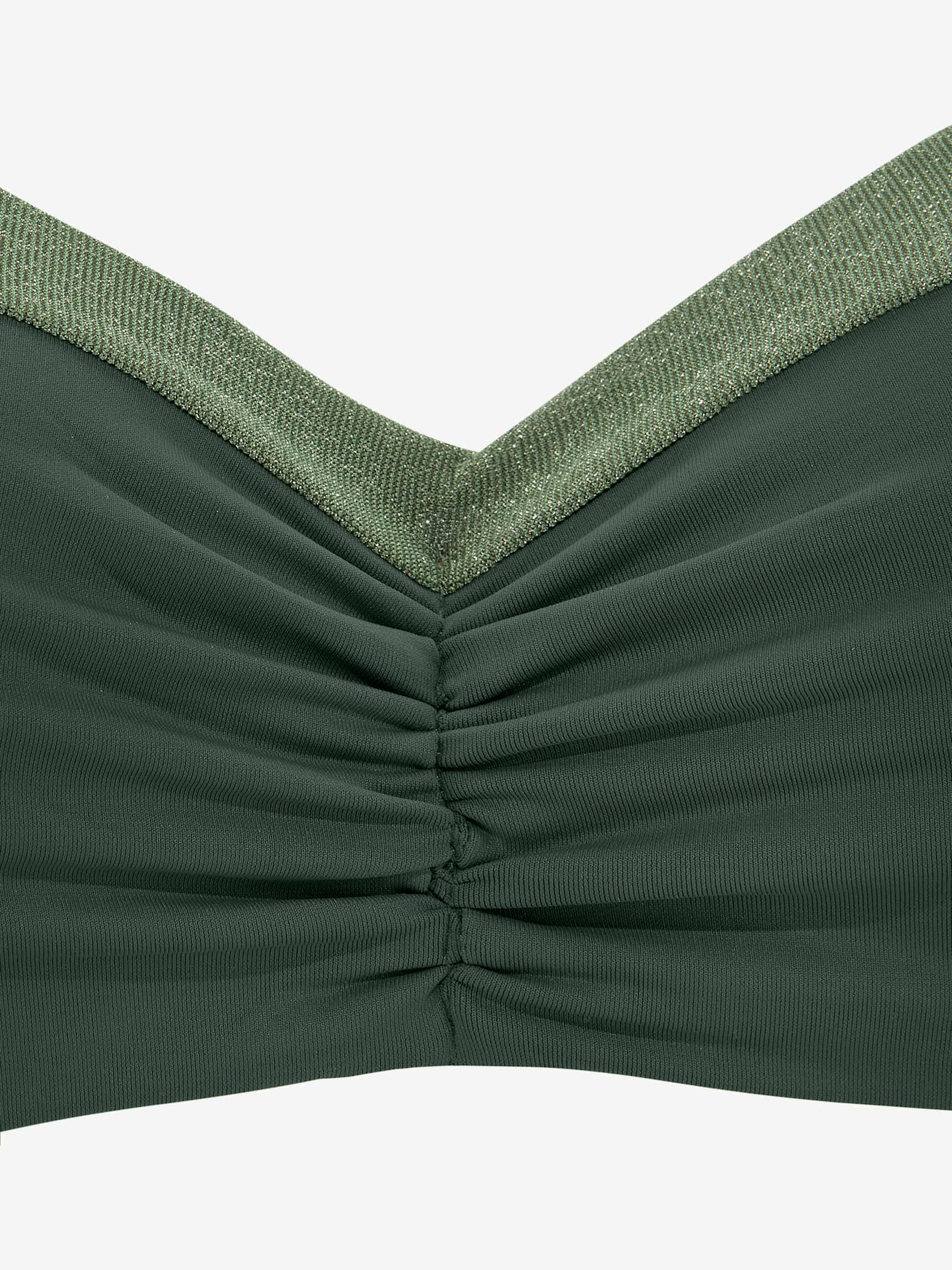 Maillot de bain bandeau à armatures empiècements brillants