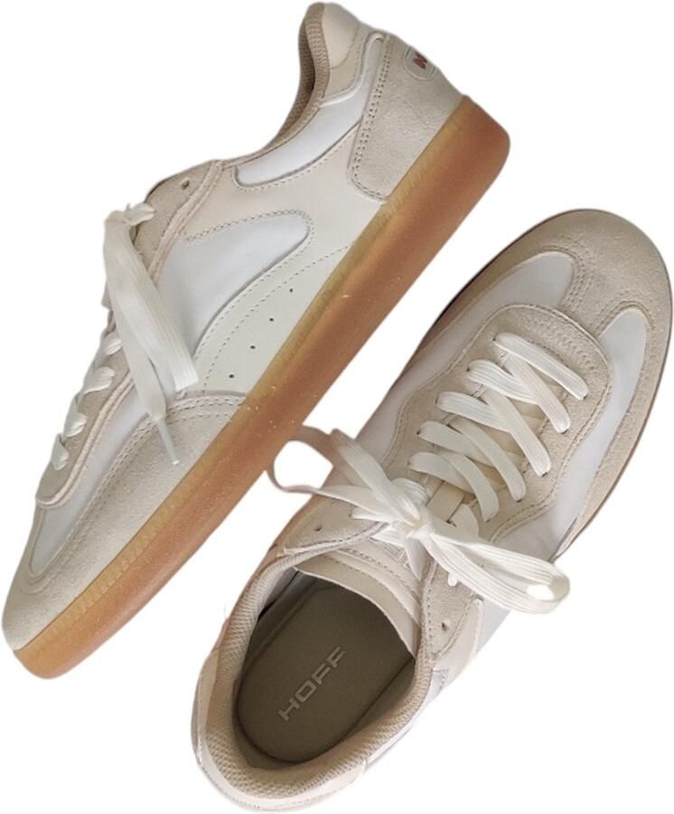 HOFF Park leren sneakers wit beige