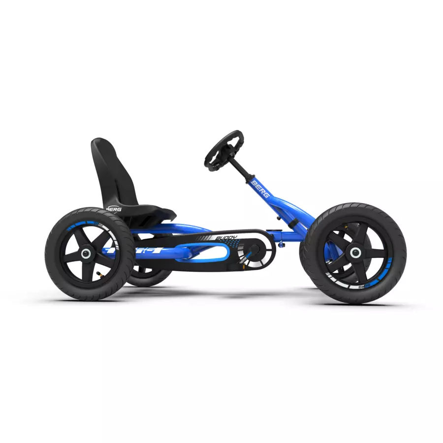 BERG Pedal Go-Kart Buddy Blue Set (inkl. Anhänger Blau und Anhängerkupplung)