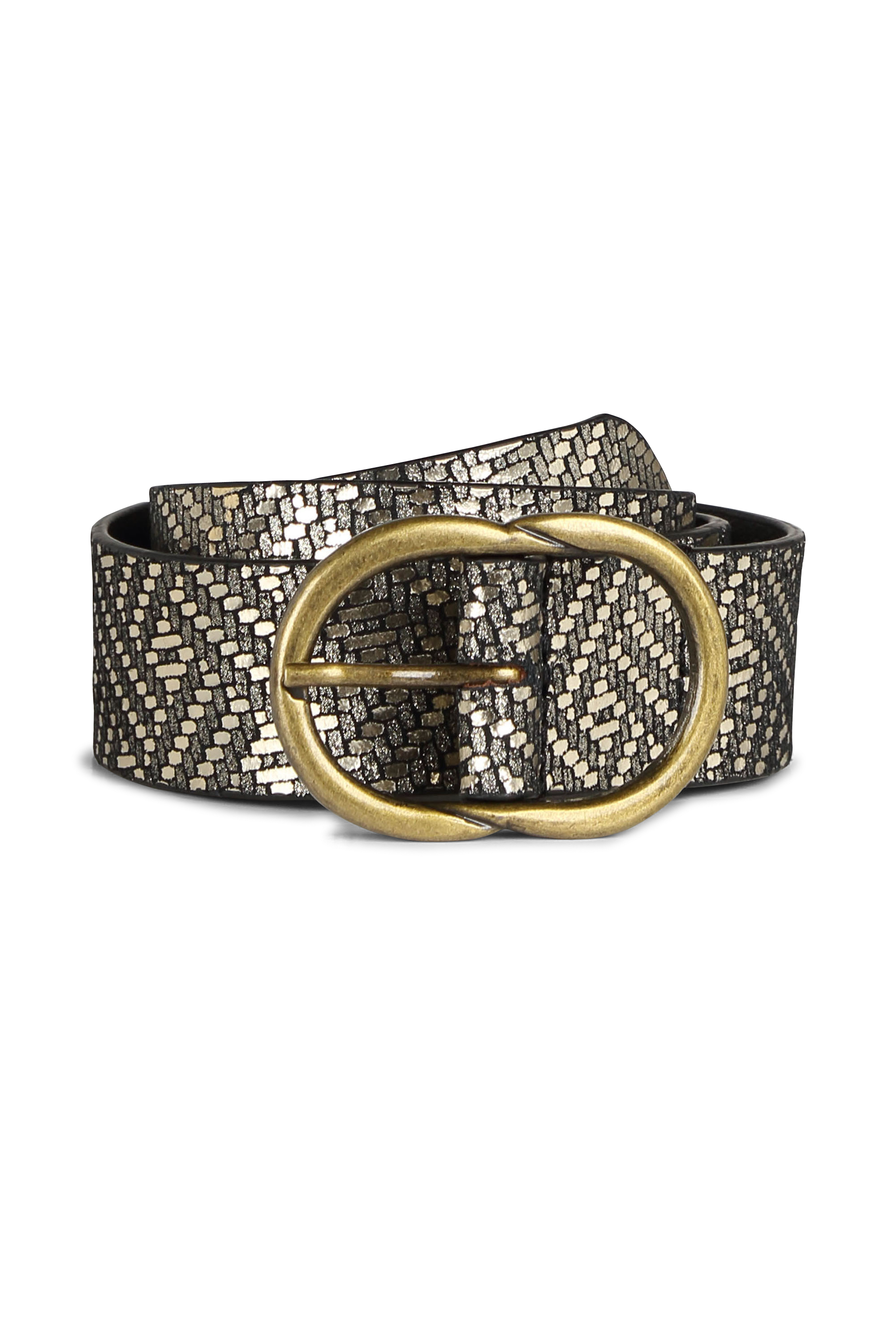 PIECES Ceinture Pclauro leather jeans belt FC Doré