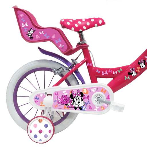 Bicicleta infantil Minnie Mouse de 35 cm (14 polegadas), para meninas de 4 a 6 anos.