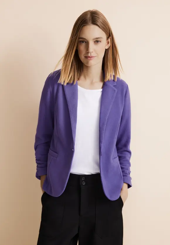 Basic Blazer mit Raffungen - elderflower purple