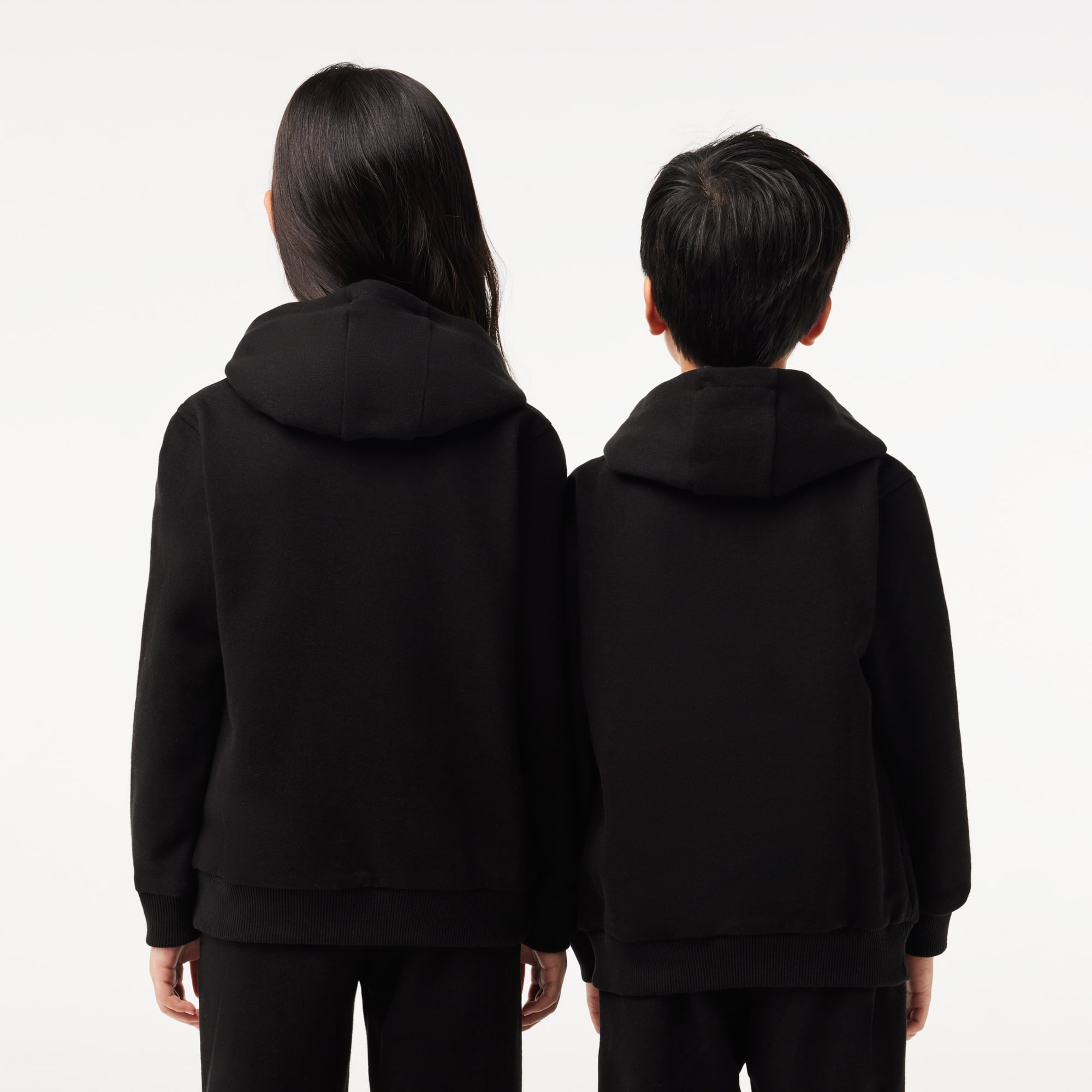 Sweatshirt zippé à capuche enfant Lacoste avec poche kangourou Pullovers & Sweatshirts - Noir - Lacoste - Enfant