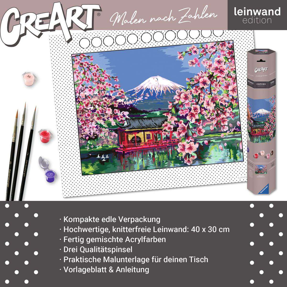 Ravensburger Spiel Leinwand Japanische Kirschblüten