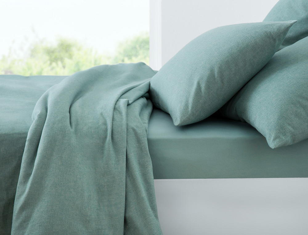 Housse de couette-Flanelle tissé-teint