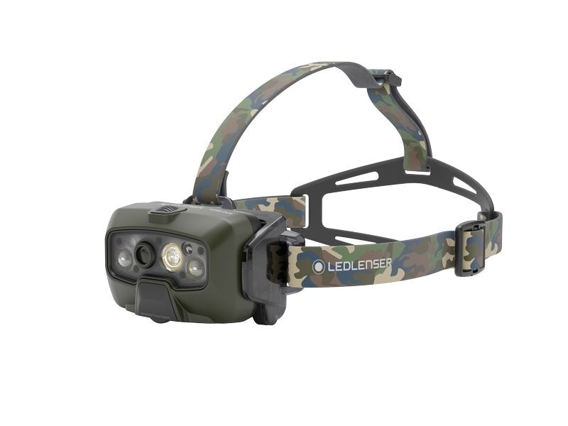 LED LENSER Stirnlampe HF8R Core RGB Camouflage Wasserfeste Kopflampe