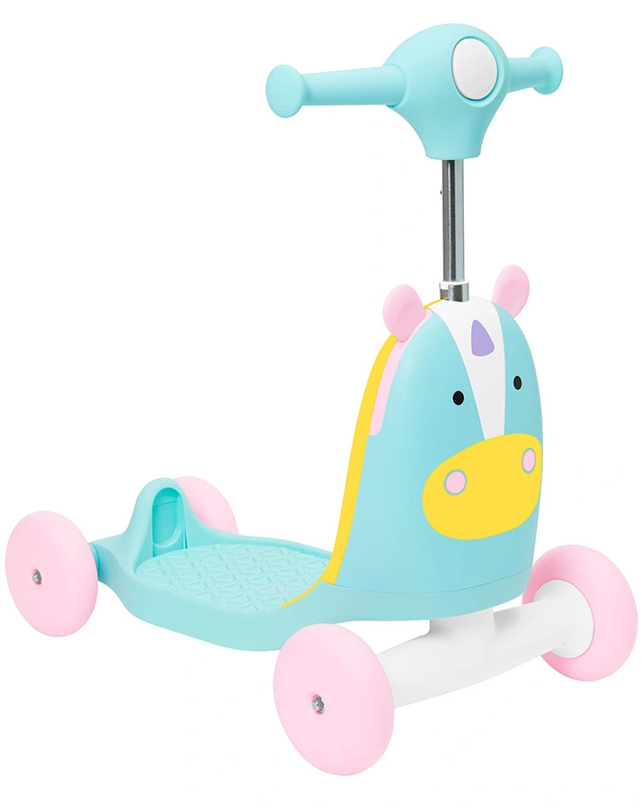 Scooter/Lauflernwagen ZOO RIDE ON 3-in-1 – EINHORN in hellblau/lila