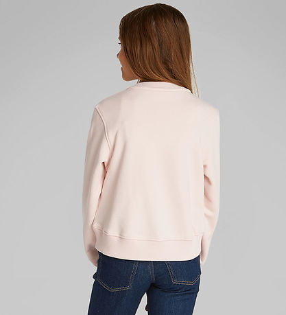 Calvin Klein Sweatshirt - Ck Logo - Silber Peony Pink