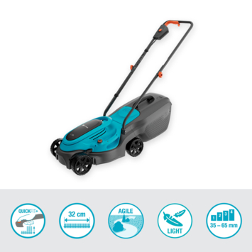 Gardena 18V grasmaaier EasyMax 32cm incl. 4.0Ahaccu