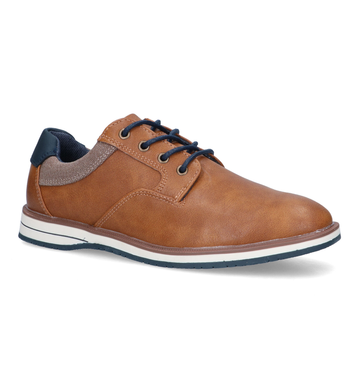 Veterschoenen cognac